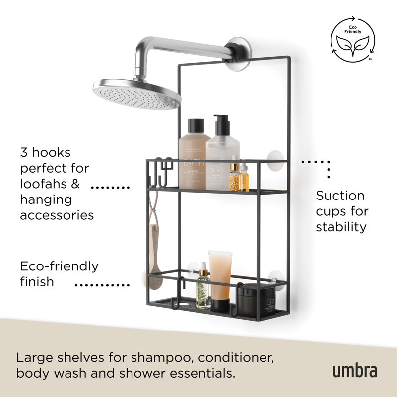 Umbra Cubiko Hanging Shower Caddy, Bathroom Organizer with